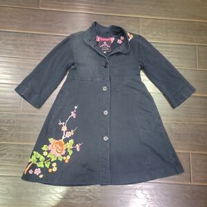 Jw Los Angeles Johnny Was coat Jacket Boho Artesian Large Joy Love Black